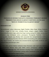 Beredar Surat Edaran Pers SNCI Untuk Presiden Jokowi Yang Viral Di Media