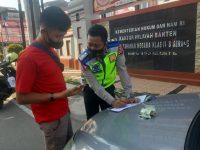 Parkir Liar, Satlantas Polres Serang Kota Polda Banten Tilang Puluhan Kendaraan