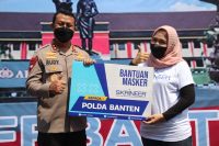 Polda Banten Terima Bantuan 10.000 Paket Masker Skrineer