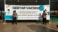 Ditpamobvit Polda Banten Lakukan Pengamanan Gebyar Vaksinasi di PT KIEC PT KSI