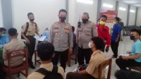 Wakapolres Serang Kota Polda Banten Tinjau Gerai Vaksinasi Presisi Di SMK 1 PGRI Kota Serang