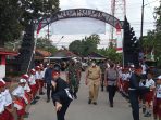 Danramil 01 Pati Kota Serta Unsur Muspika, Laksanakan Kirab Menuju Kampung Pancasila