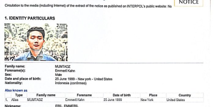 Yellow Notice Pihak Interpol Untuk Emmeril
