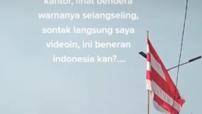 Viral! Video Bendera Merah Putih Selang Seling di Jakarta