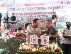 HUT TNI Ke 77, Kapolres Demak Beri Surprise Ke Dandim Demak