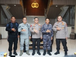 Kunjungan Kehormatan, Kapolda Gorontalo Sambut (Laksma) TNI Nouldy J Tangka CHRMP