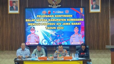 Kapolres Sumedang Lepas Kontingen Balap Sepeda Kabupaten Sumedang