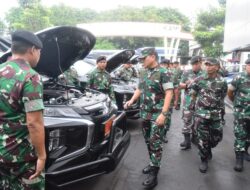 Brigjen Rano Tilaar Lakukan Pemeriksaan Kendaraan Dinas Operasional Non Jabatan Di Kogartap 1/ Jakarta