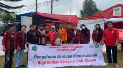 Gandeng BPBD Banten, STIH Painan Salurkan Bantuan Korban Gempa Cianjur