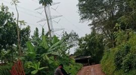 Arah masuk tempat lokasi Sabung ayam tanah Merah di Gunung Putri