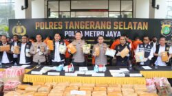 Polres Tangerang Selatan Amankan 642 Kilogram Ganja Jaringan Jawa-Sumatera