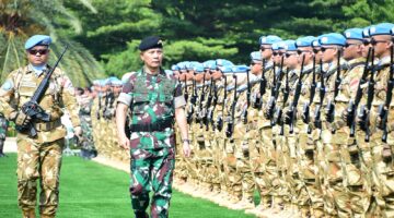 TNI Sambut Pahlawan Perdamaian! Kasum TNI Pimpin Upacara Penyambutan Satgas Kizi TNI Kontingen Garuda XXXVII-J MINUSCA