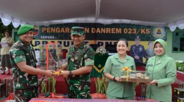 Danrem 023/KS dan Ketua Persit Kunjungi Kodim 0210/TU, Tekankan Profesionalisme dan Kekompakan