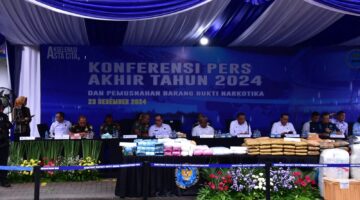 Bakamla RI dan BNN Bersinergi Musnahkan Barang Bukti Narkotika Senilai Ratusan Miliar