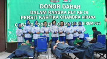 Prajurit Lanal Tanjung Balai Asahan Gelar Donor Darah, Wujud Kepedulian di HUT Kodim 0208/Asahan dan Persit Chandra Kirana