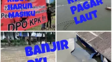 Kasus Terduga HM Mulai Tenggelam, Muncul Pagar Laut, Disamarkan Saat Ini Oleh Musibah Banjir, Kapan Selesai Ya?