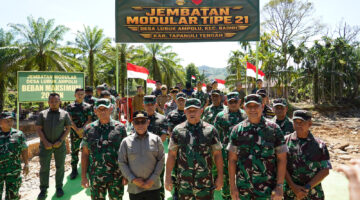 Kasad Resmikan Jembatan Modular Tipe 21, Dan Program Pipanisasi Air Bersih di Tapteng.