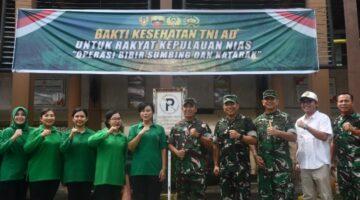 Danrem 023/KS Tinjau Pelaksanaan Bakti Kesehatan TNI AD di Pulau Nias.
