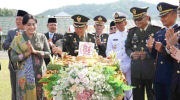 Upacara Peringatan HUT ke-81 TNI di Wilayah Korem 023/KS Berlangsung Khidmat.